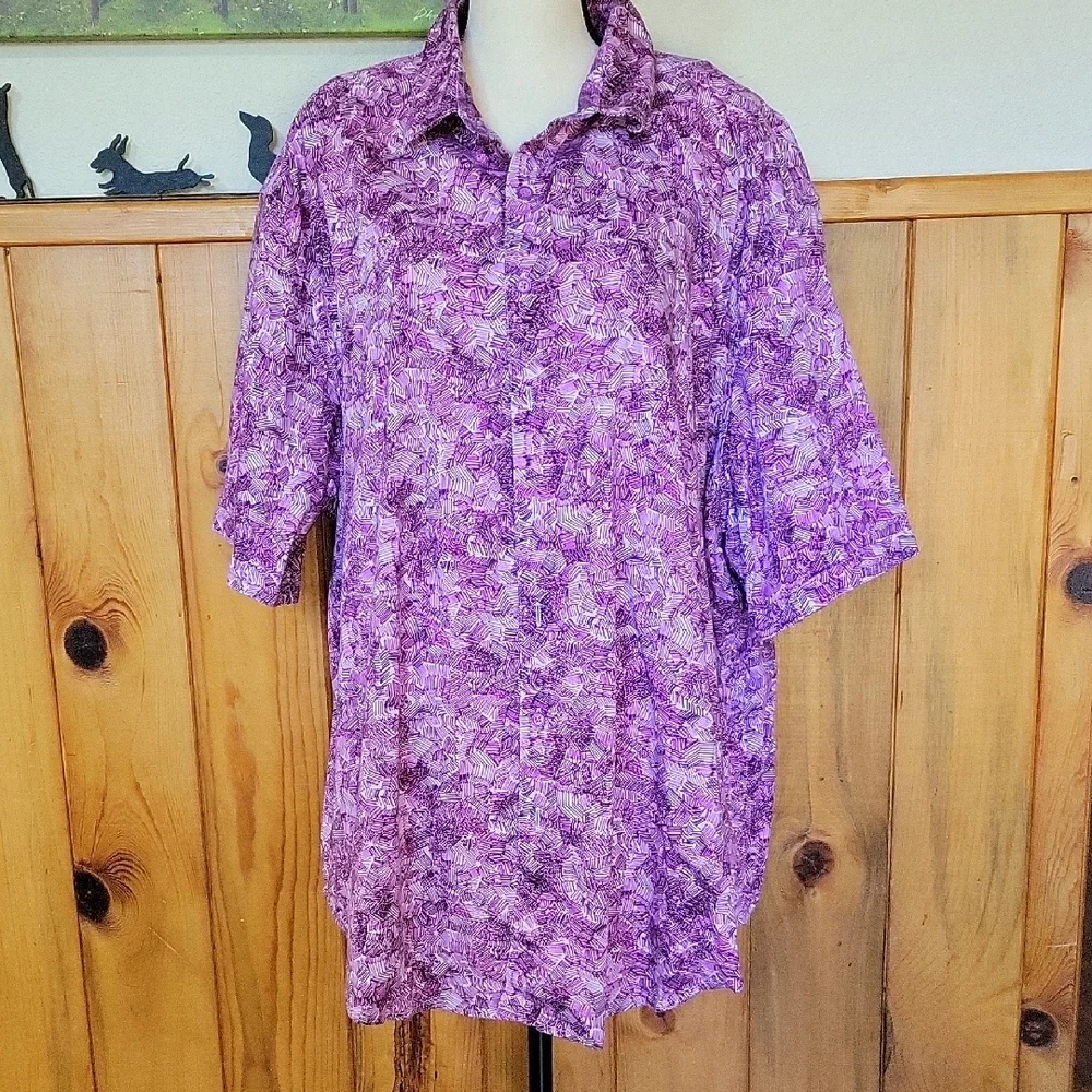 Robert Graham Purple Casual Button Down Shirt - Picture 1 of 2